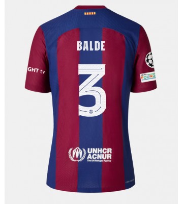 Barcelona Alejandro Balde #3 Primera Equipación 2023-24 Manga Corta